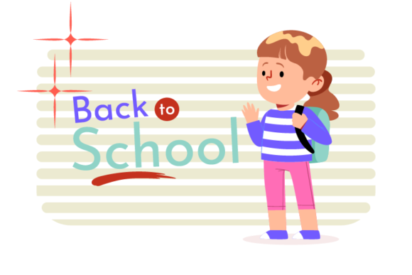 Back School Card: Graphics and Icons for Creative Projects