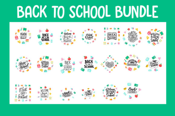 Back to School Lettering Bundle