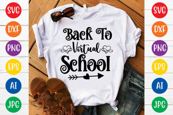 Back to Virtual School Svg Design Graphics
