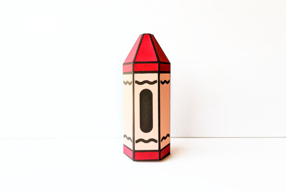 Crayon Hexagon Gift Box SVG for 3D Gift Boxes