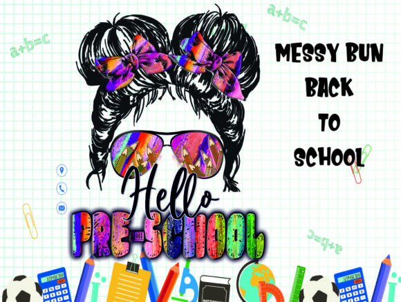 Per-school Messy Bun Sublimation