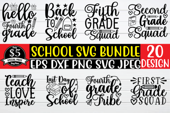 School SVG Bundle for Small Business Branding
